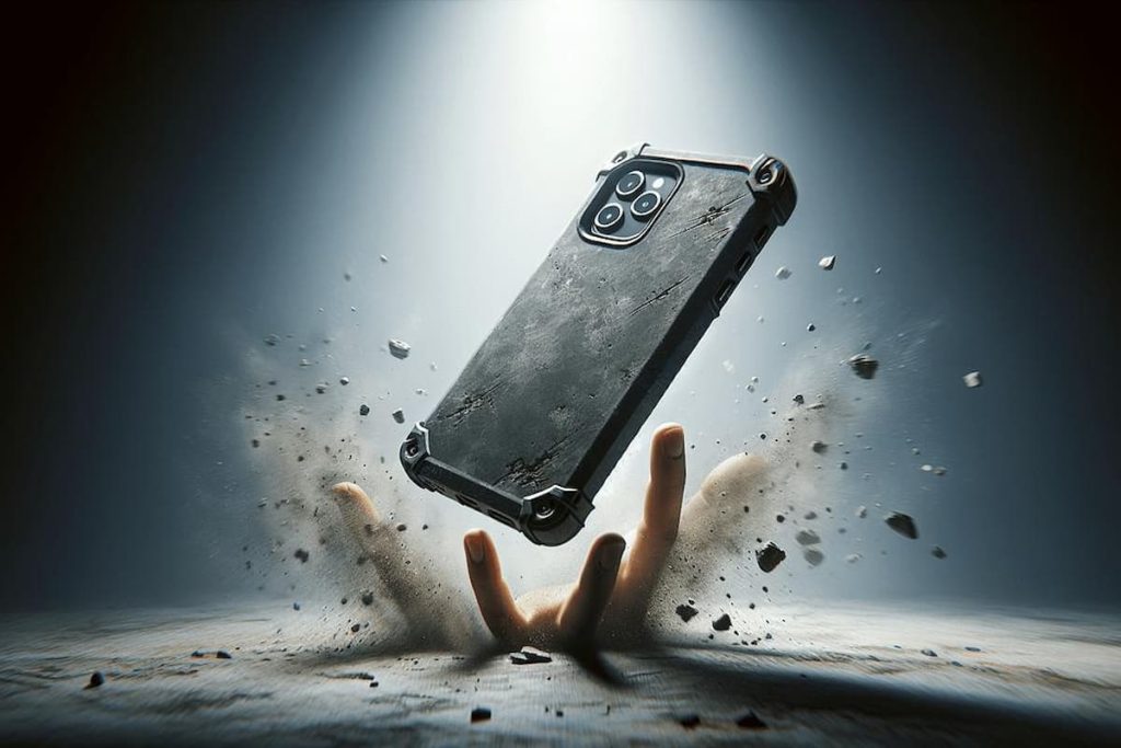 Premium rugged smartphone case with shockproof technology as a better alternative to cheap silicone cases.