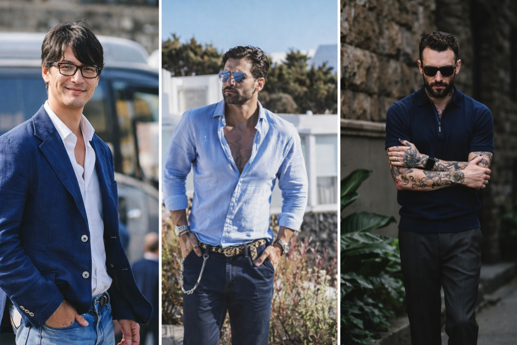 Spier and Mackay classic menswear collection with tailored blazers, dress shirts, and knitwear on hangers for a style guide review